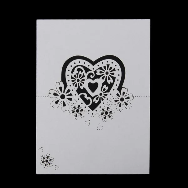 Širdies formos  vestuvinės stalo kortelės