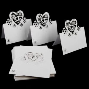 Širdies formos  vestuvinės stalo kortelės