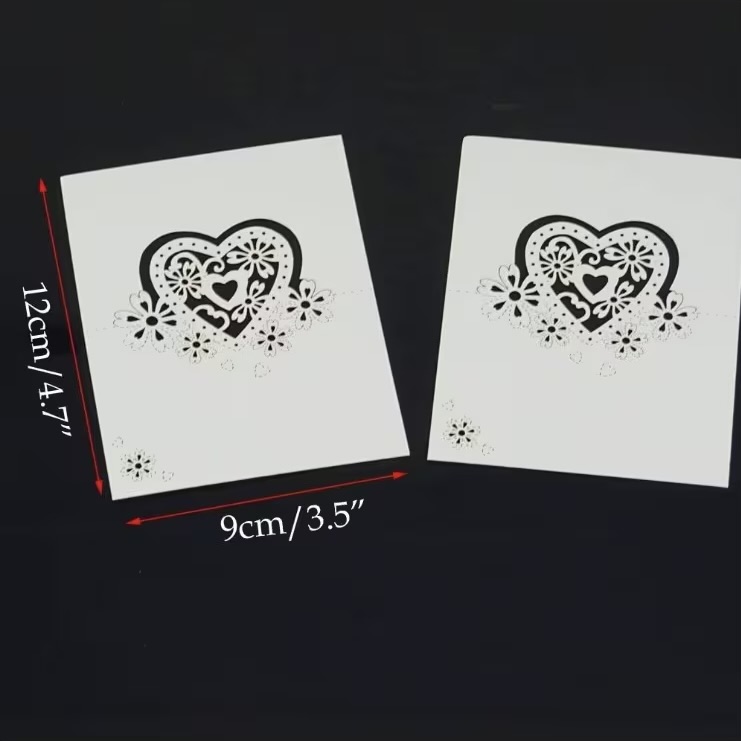 Širdies formos  vestuvinės stalo kortelės - Image 3